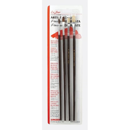 Linzer Linzer No. 1/4/8 in. Assorted Artist Paint Brush Set A444